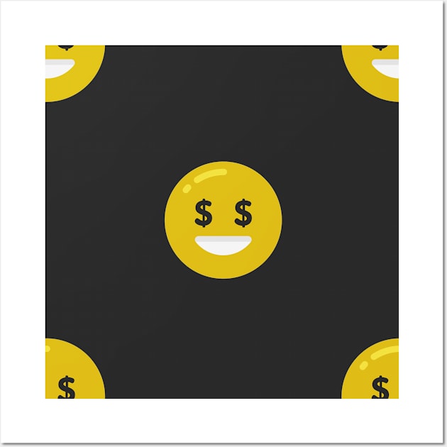 money eye emoji Wall Art by gossiprag